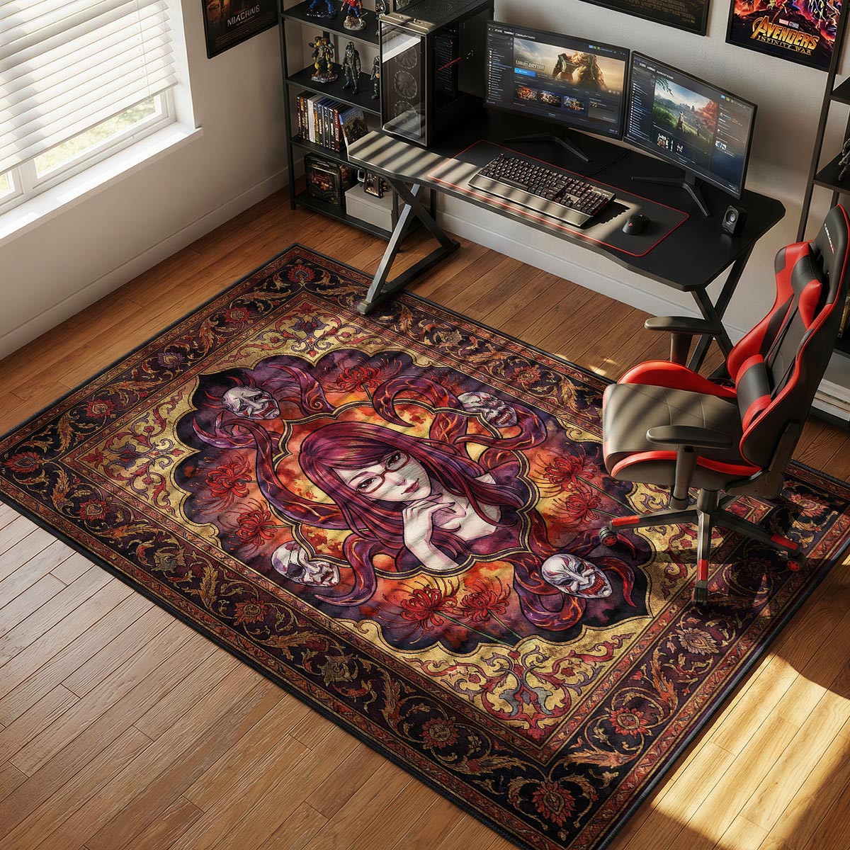 Rize Kamishiro Binge Eater Rug - Tokyo Ghoul Chair Mat