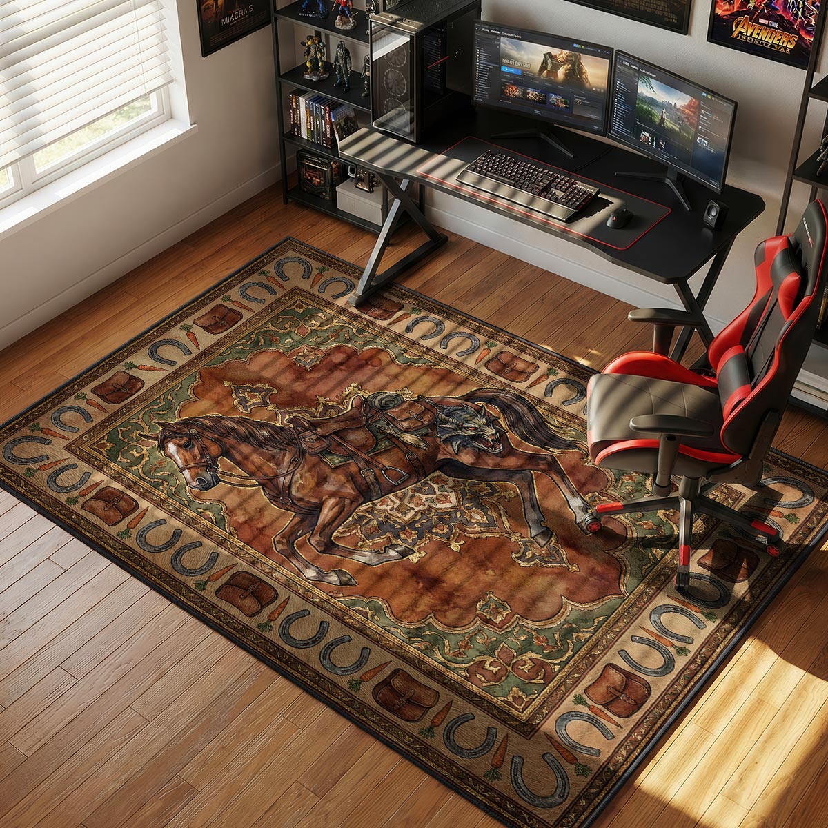 Roach Trophy Steed Witcher Chair rug — main product view