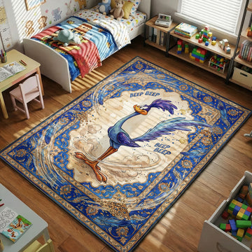 Road Runner Beep Beep Looney Tunes cartoon kids bedroom area rug
