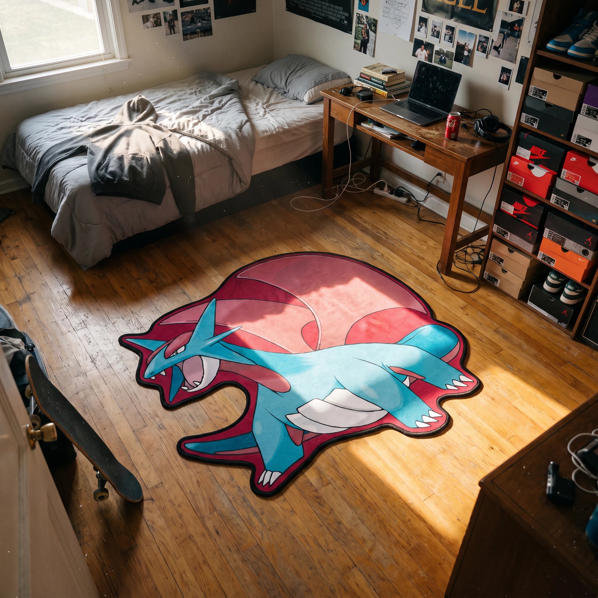 Roaring Salamence Rug - Shaped Anime Area Rug