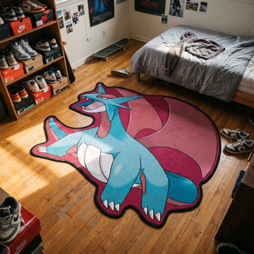 Roaring Salamence Rug - Shaped Anime Area Rug