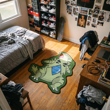 Roaring Tyranitar Rug - Shaped Anime Area Rug