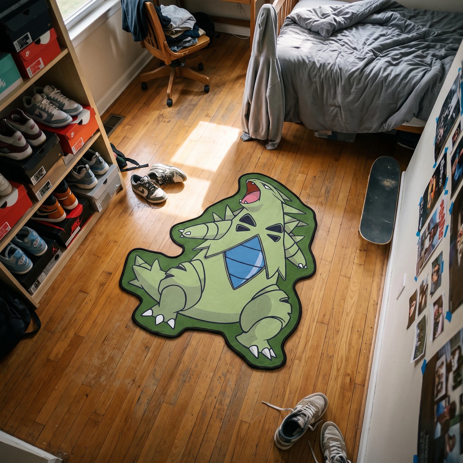 Roaring Tyranitar Rug - Shaped Anime Area Rug