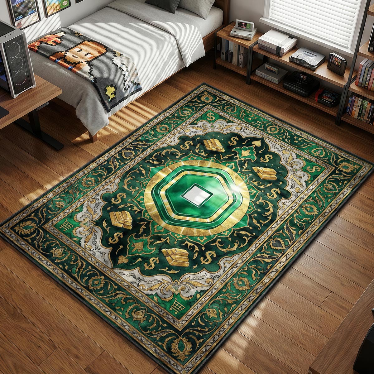 Robux Tycoon Wealth Rug - Roblox Chair Mat | Padloom