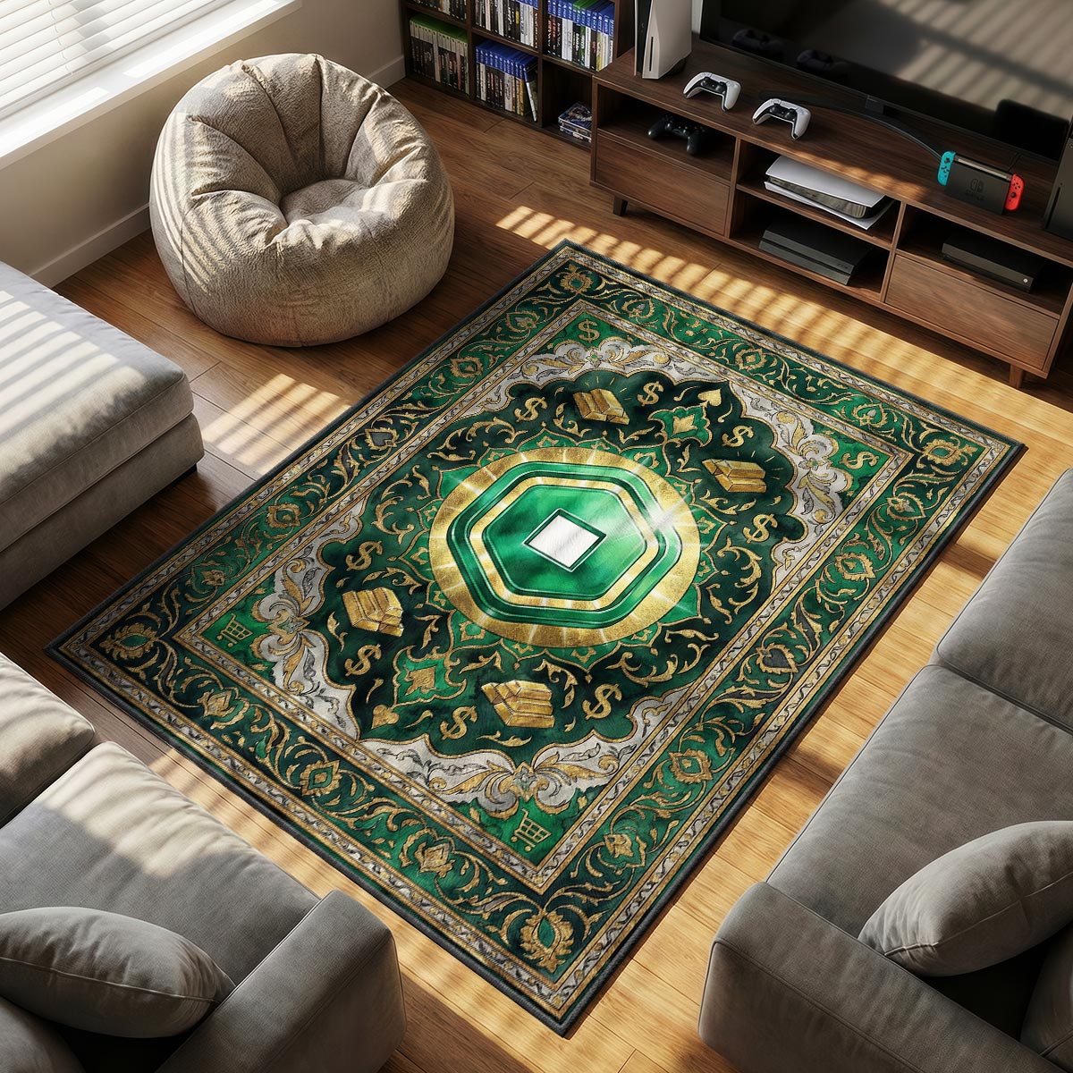 Robux Tycoon Wealth Rug - Roblox Chair Mat
