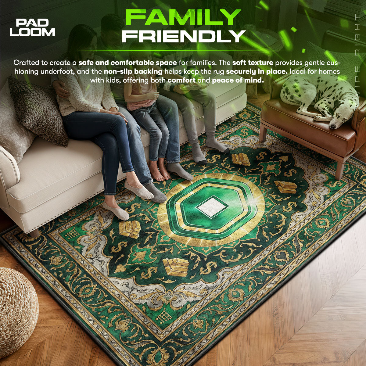 Robux Tycoon Wealth Rug - Roblox Chair Mat