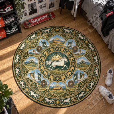 Rohan Galloping Round Rug - Lord of the Rings Chair Mat