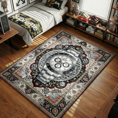 Rolex Daytona Panda Rug - Luxury Racing Floor Mat