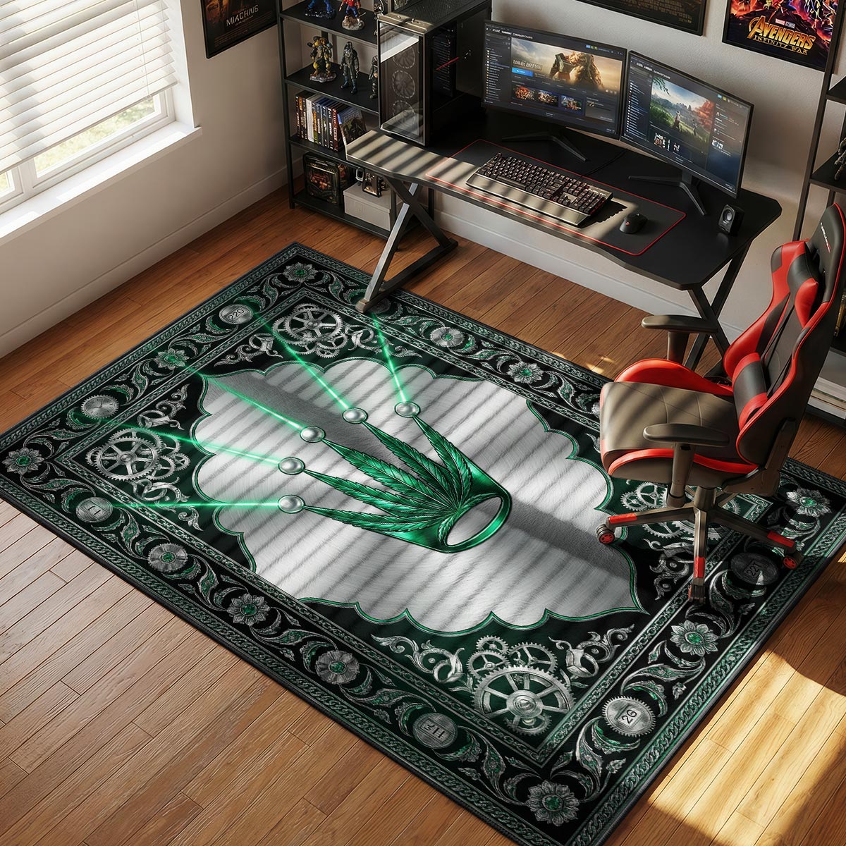 Rolex Weed Crown Streetwear rug — main product view
