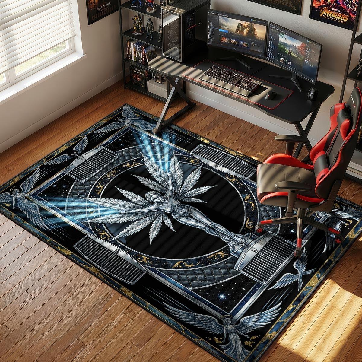 Rolls Royce Weed Angel Rug - Streetwear Mat