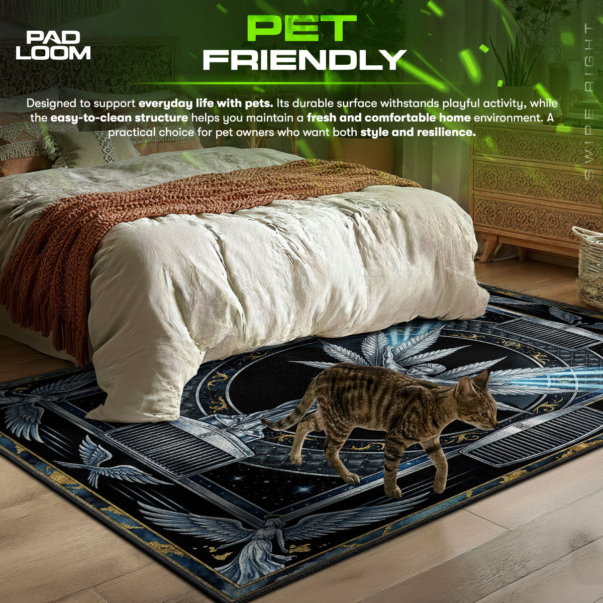 Rolls Royce Weed Angel Rug - Streetwear Mat