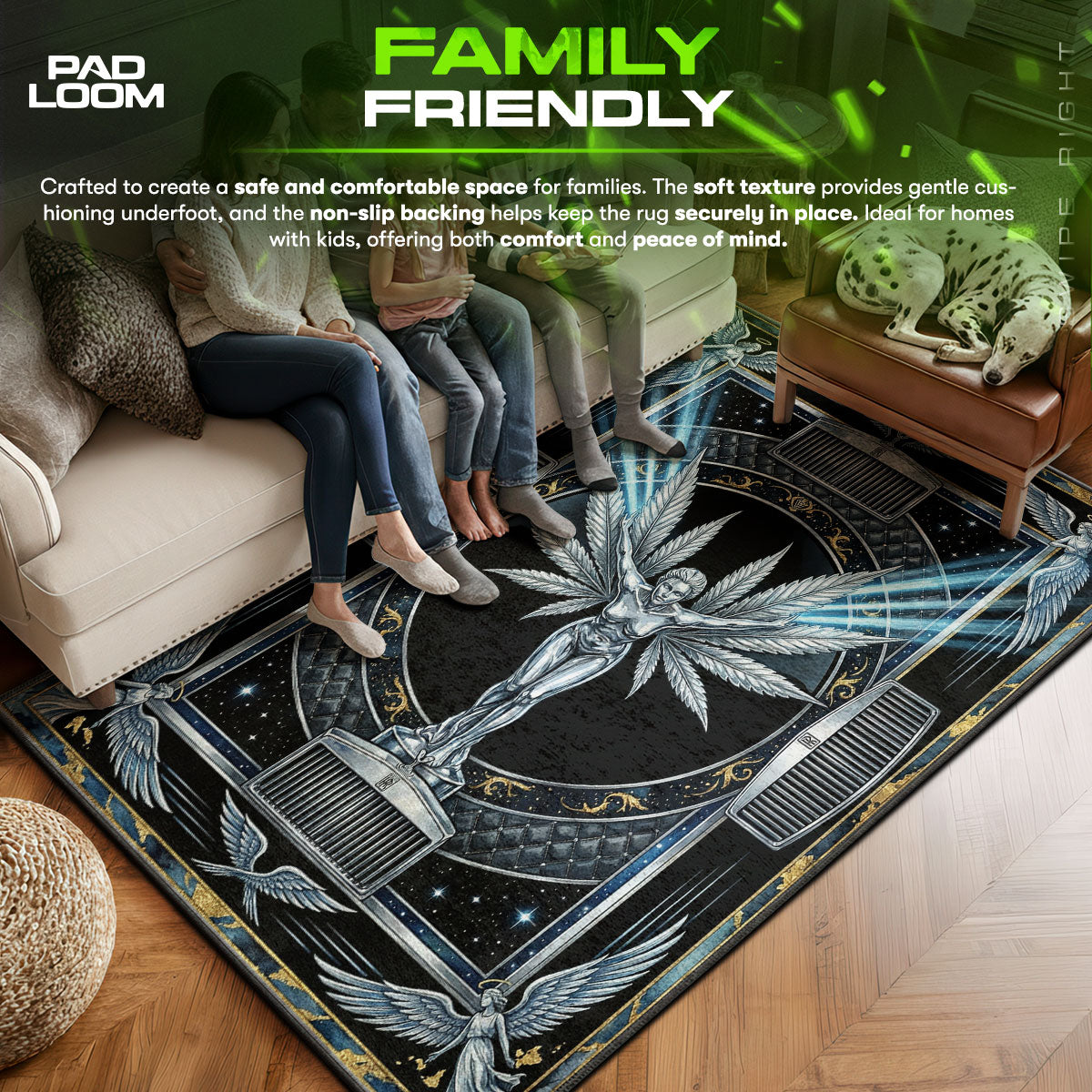 Rolls Royce Weed Angel Rug - Streetwear Mat