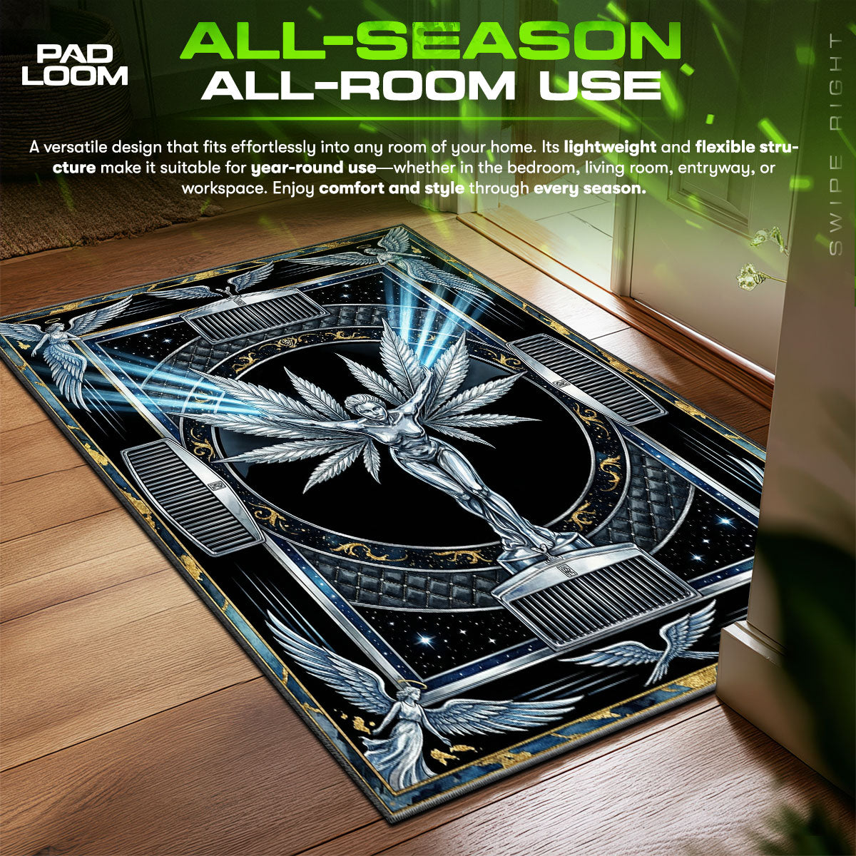 Rolls Royce Weed Angel Rug - Streetwear Mat