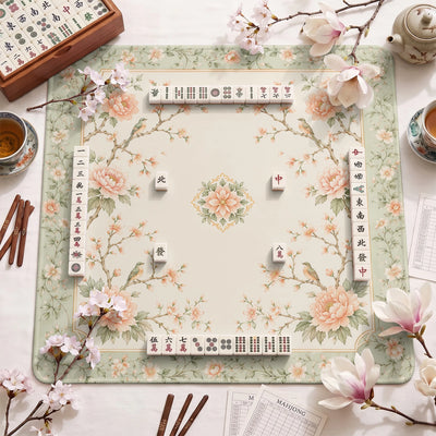 Rose Swallow Mahjong Mat - Mah Jongg Table Mat