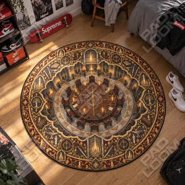 Roundtable Hold Candlelit Round Rug - Elden Ring Chair Mat