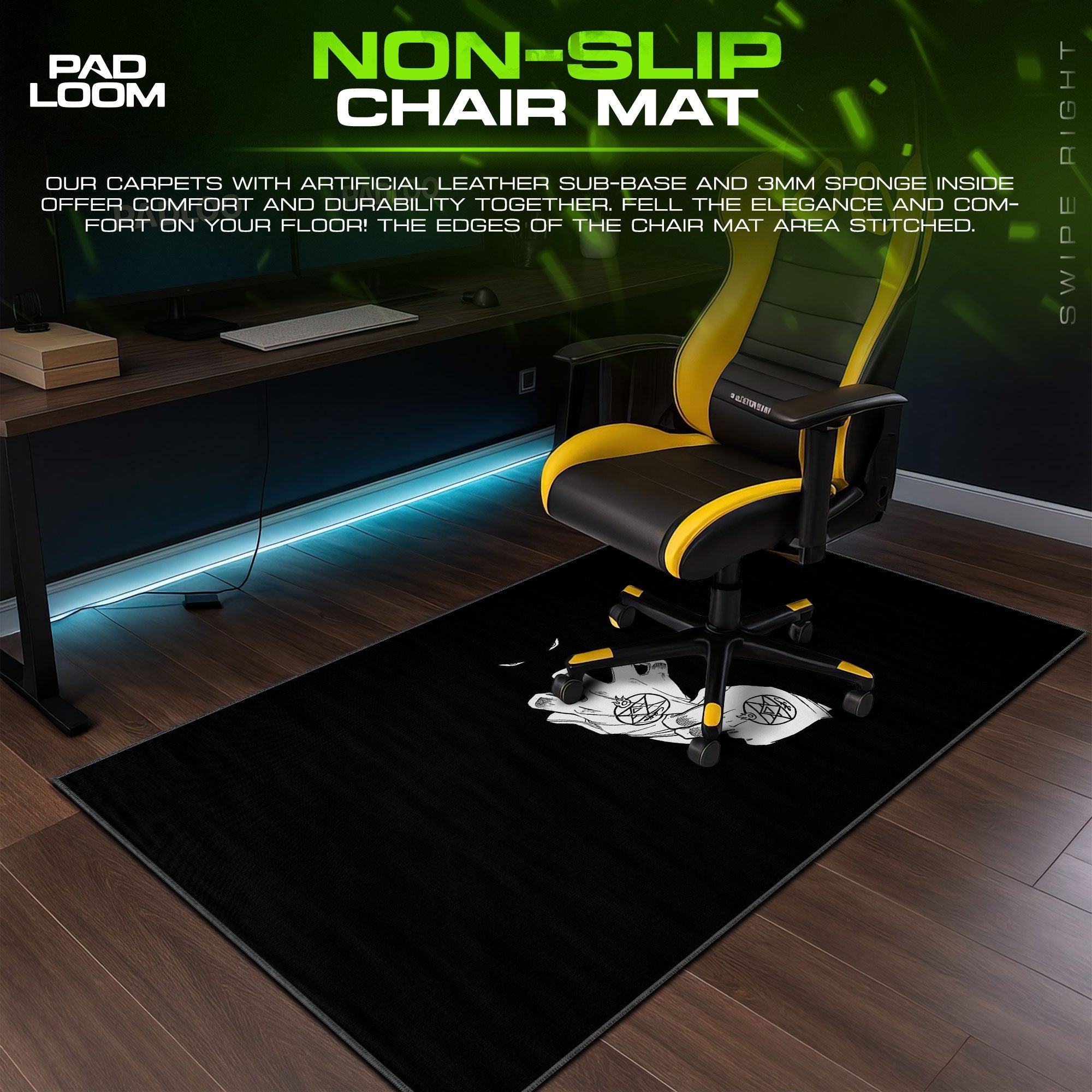 Roy Mustang Mouse Pad - Flame Seal Anime Desk Mat Padloom