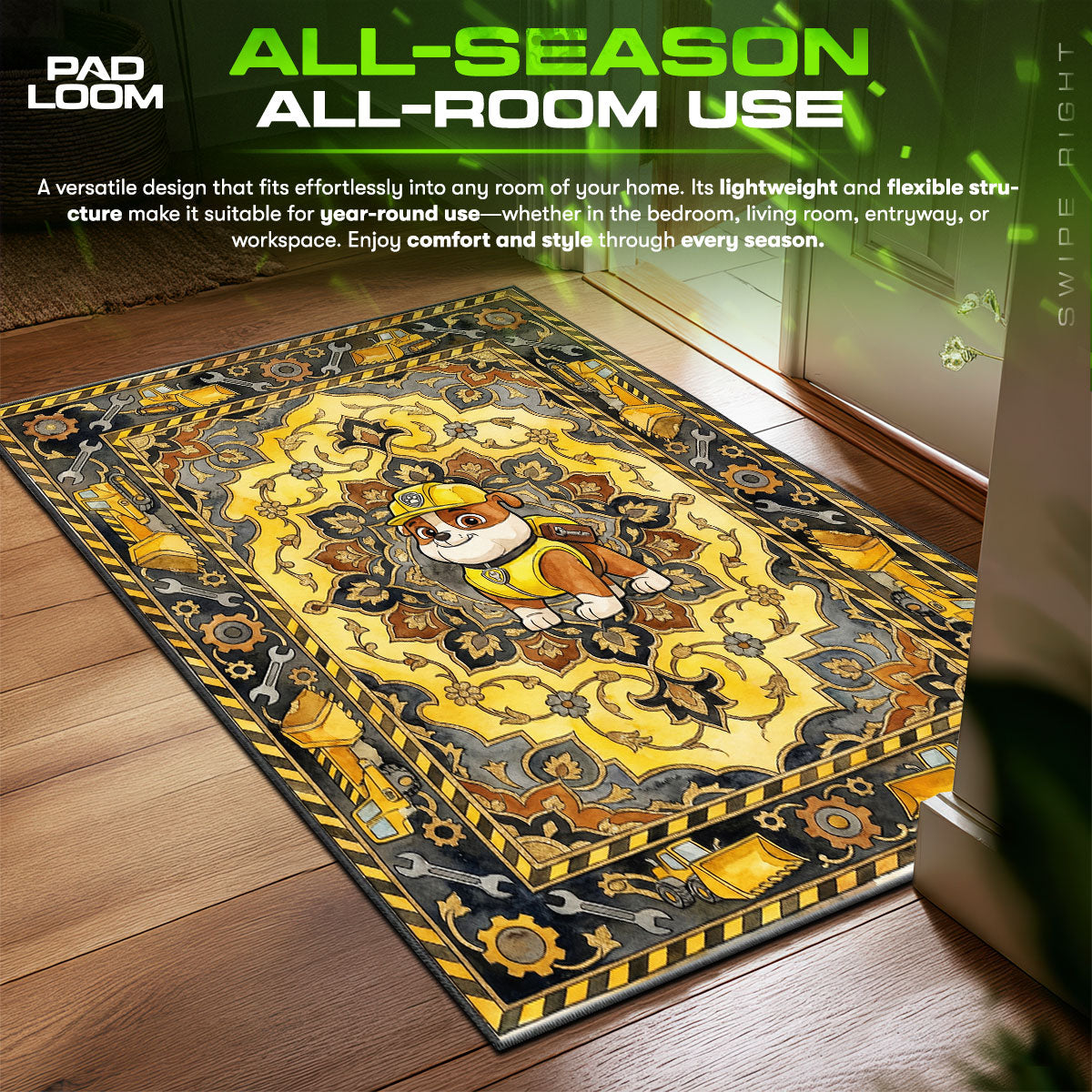 Detailed close-up of Rubble rug pattern