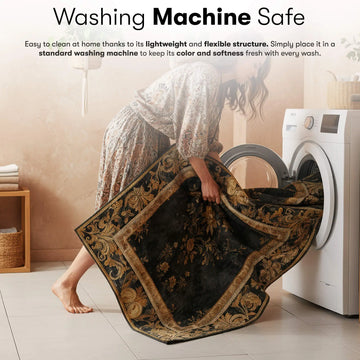 Machine washable shaped area rug - Padloom washing care guide