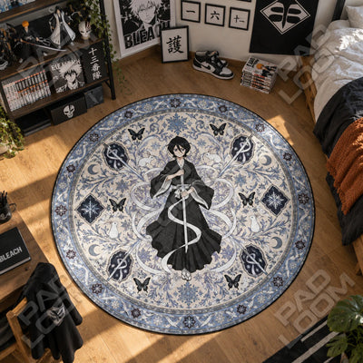 Rukia Snowflake Round Rug - Bleach Chair Mat
