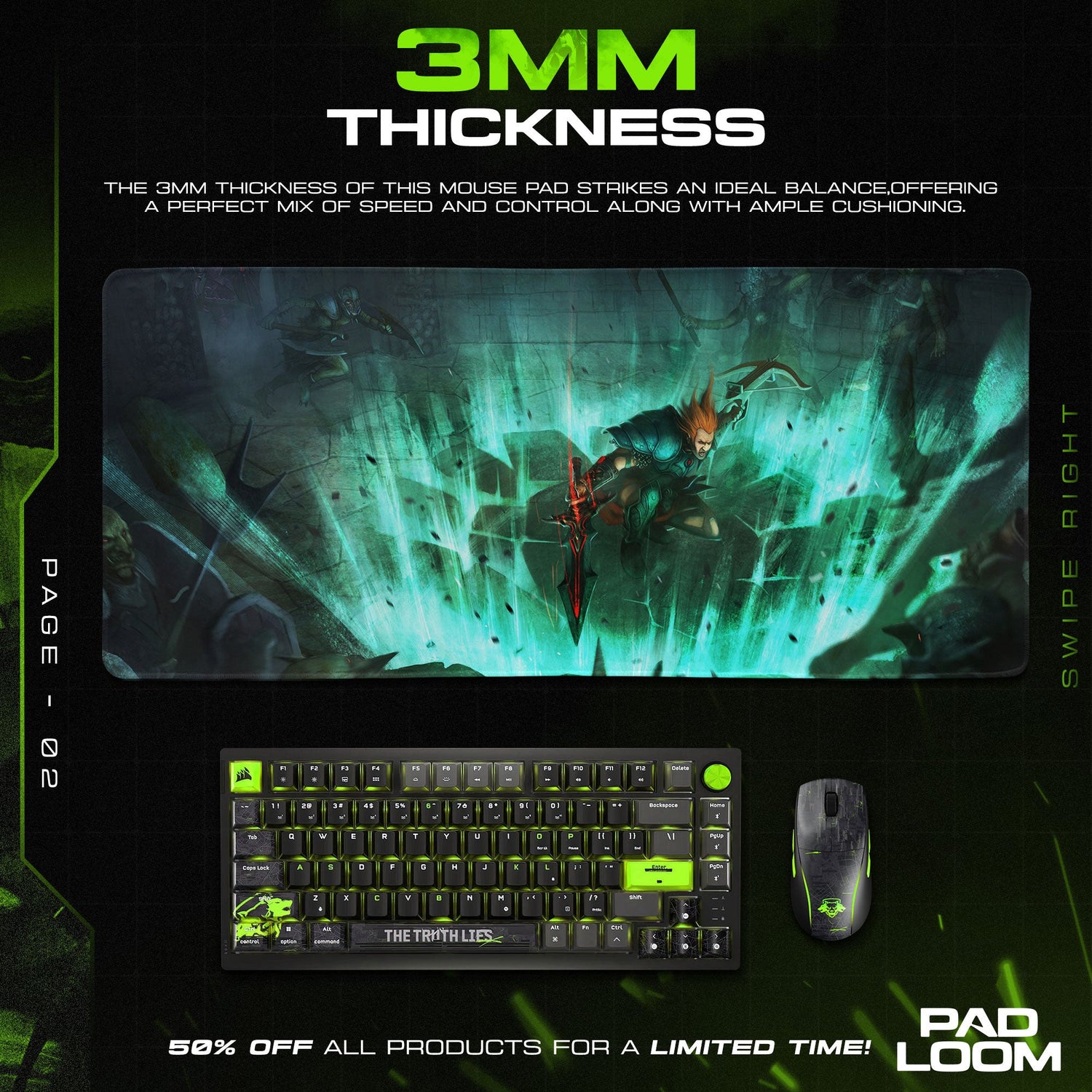 Runescape Barrows Mouse Pad, Game Dungeon Gaming Desk Mat Padloom