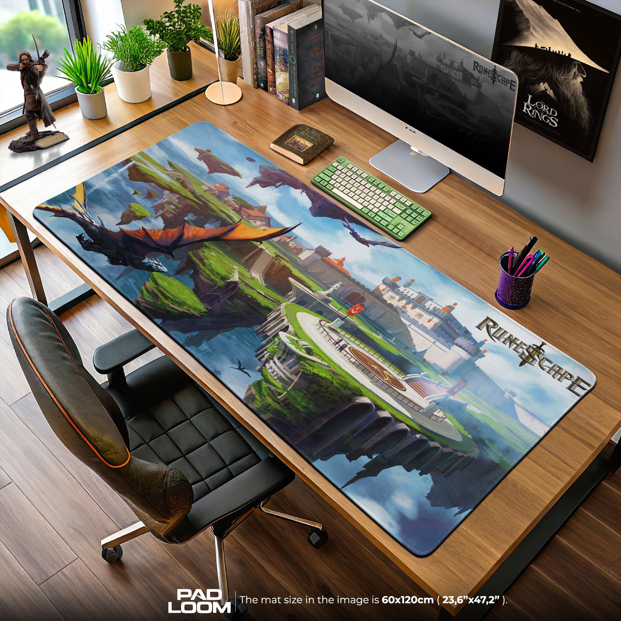 Runescape Castle Wars Mouse Pad, Game Fantasy Gaming Desk Mat