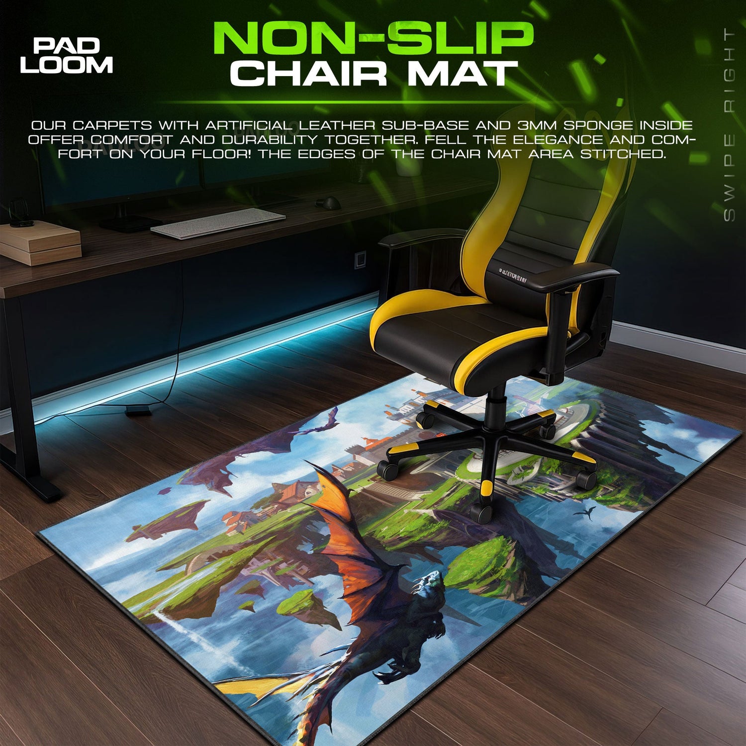 Runescape Castle Wars Mouse Pad, Game Fantasy Gaming Desk Mat Padloom