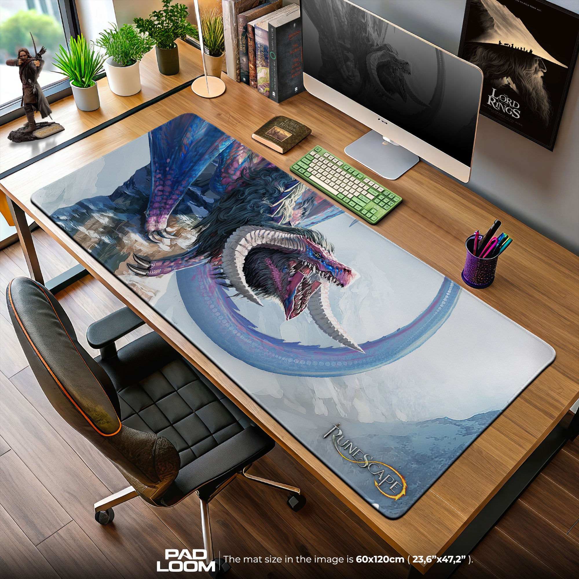 Runescape Vorkath Mouse Pad, Game Dragon Gaming Desk Mat