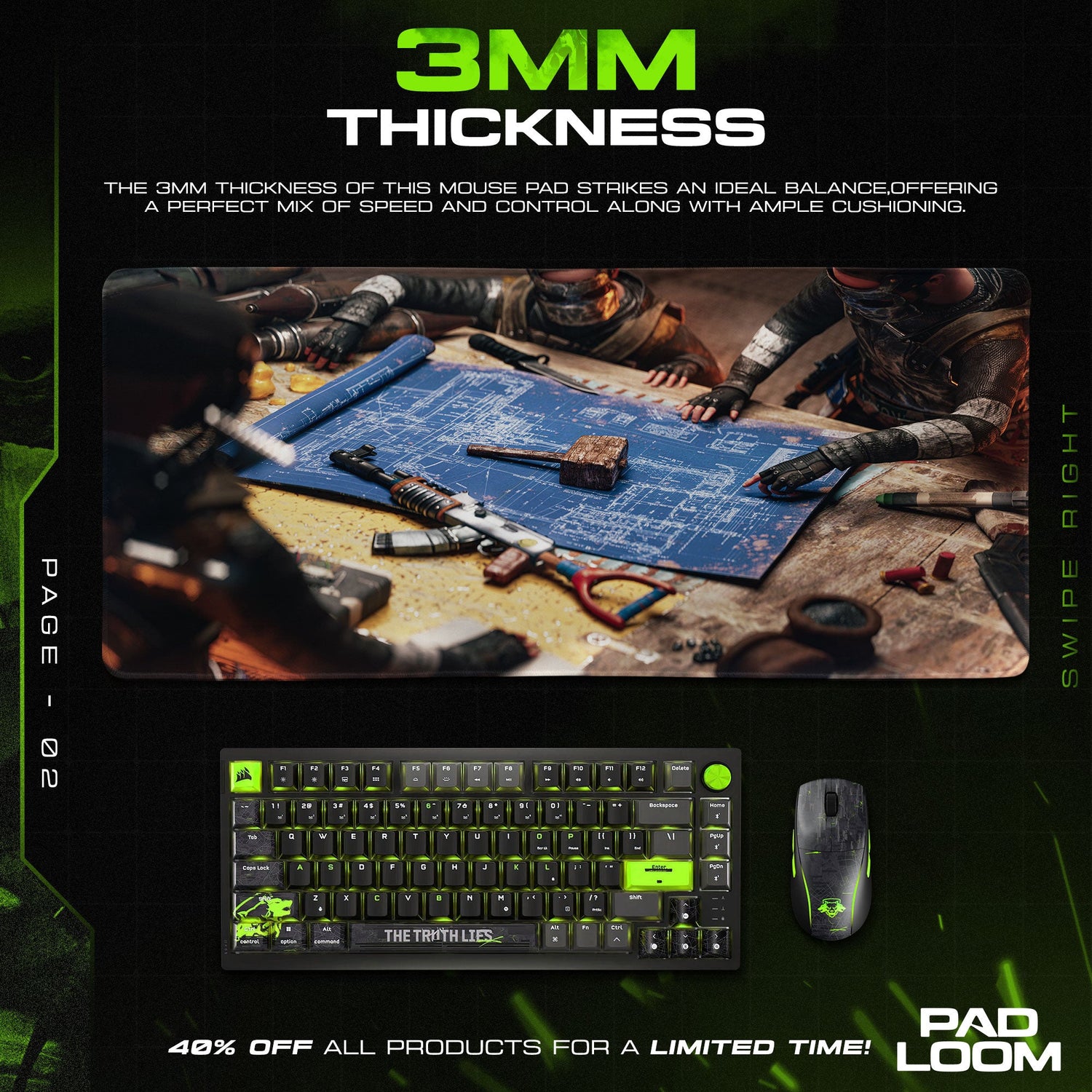 Rust Blueprint Table Mouse Pad, Tactical Builder Gaming Desk Mat Padloom