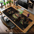 Rust Poker Night Mouse Pad, Survival Game Gaming Desk Mat Padloom