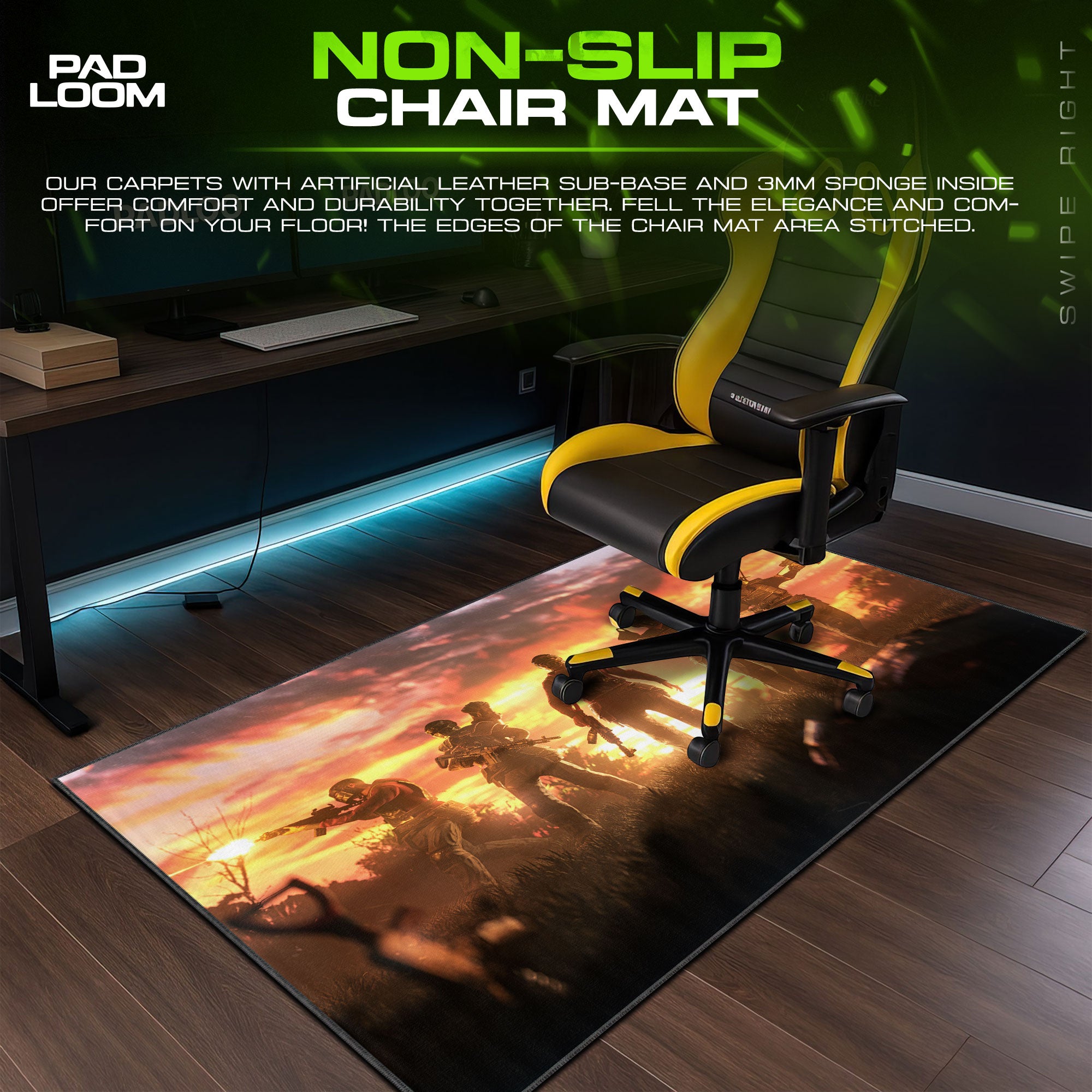 Rust Sunset Squad Mouse Pad, Tactical Survival Team Gaming Desk Mat