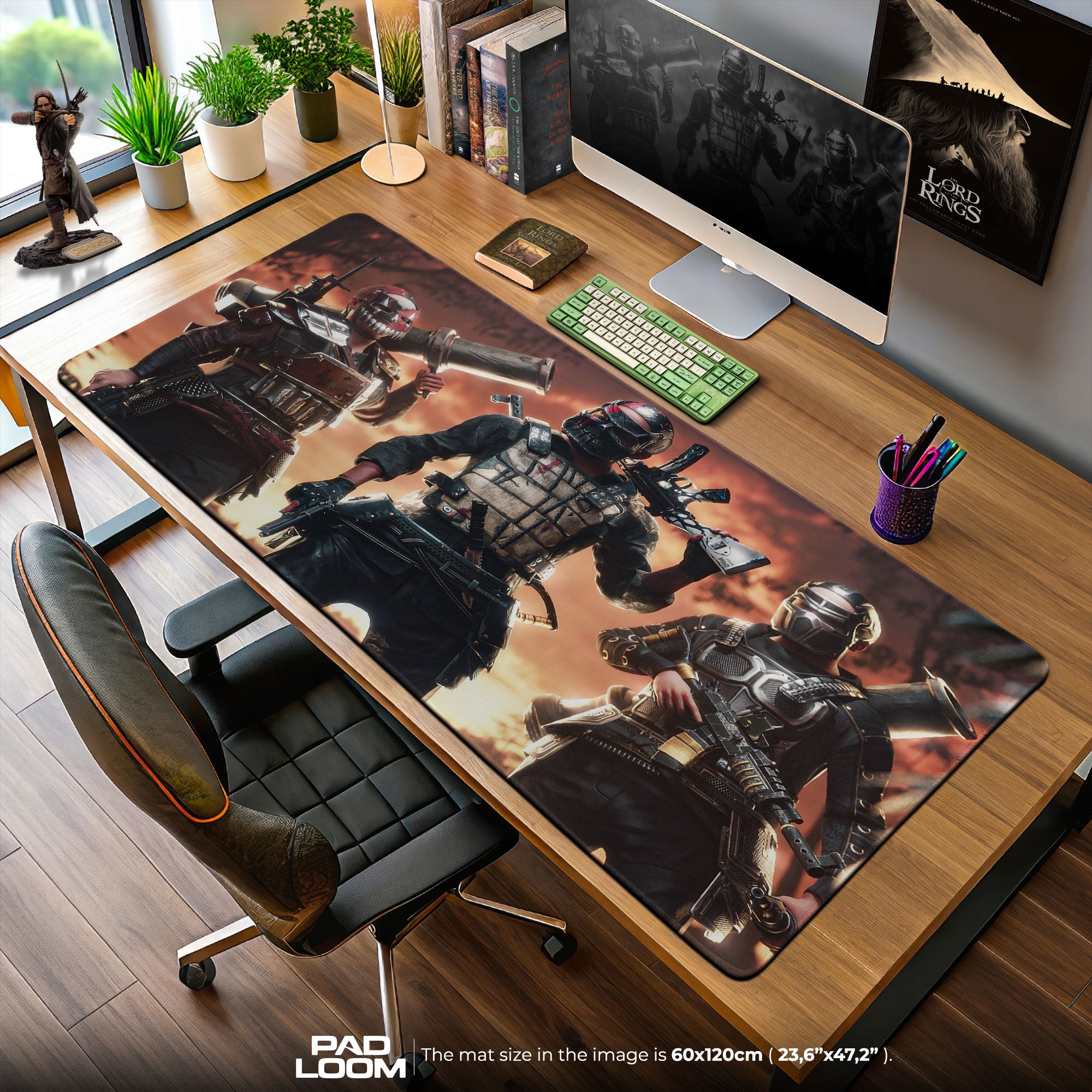 Rust Warzone Trio Mouse Pad, Tactical Survival Gaming Desk Mat