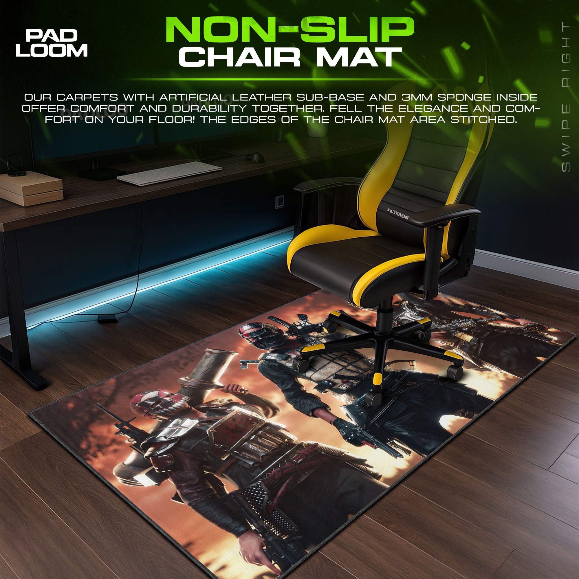 Rust Warzone Trio Mouse Pad, Tactical Survival Gaming Desk Mat