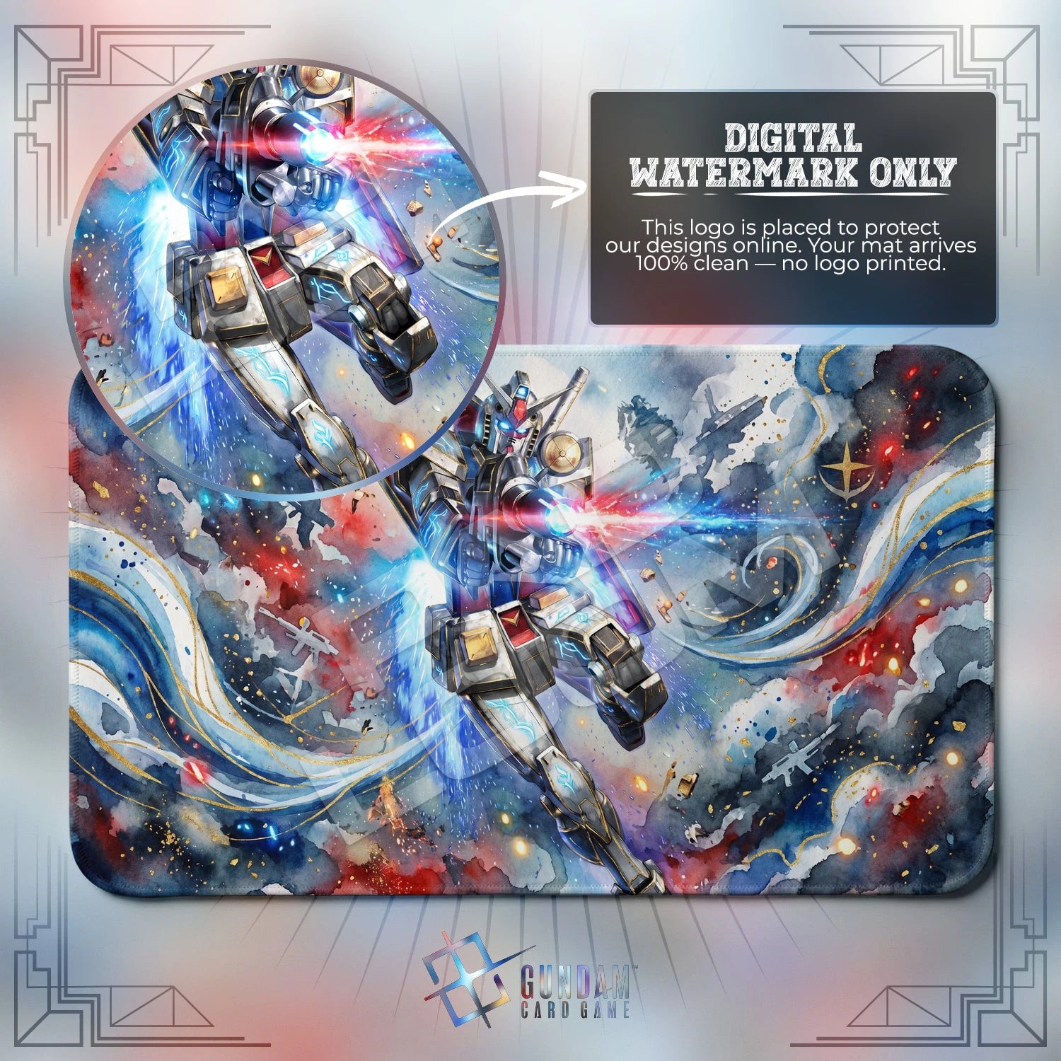 RX-78-2 Crossfire Playmat - Gundam TCG Card Game Mat