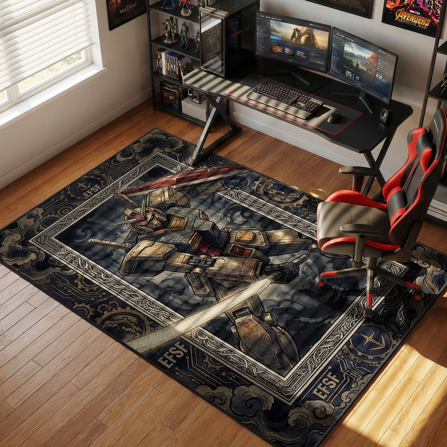 RX Gundam Beam Saber Mobile Suit Chair rug — main product view