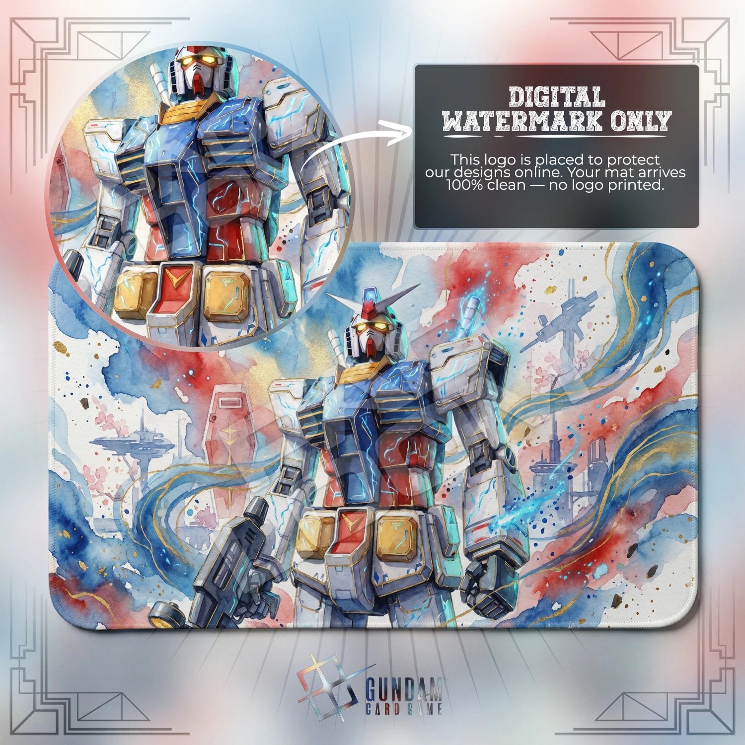 RX-78-2 Sakura Playmat - Gundam TCG Card Game Mat