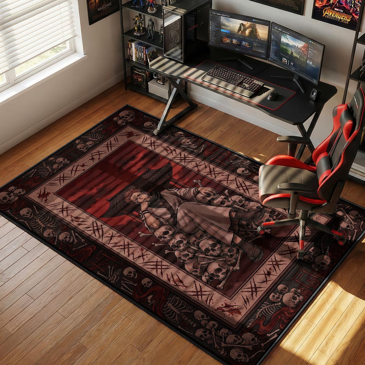 Ryomen Sukuna Malevolent Shrine Jujutsu Kaisen Chair rug — main product view