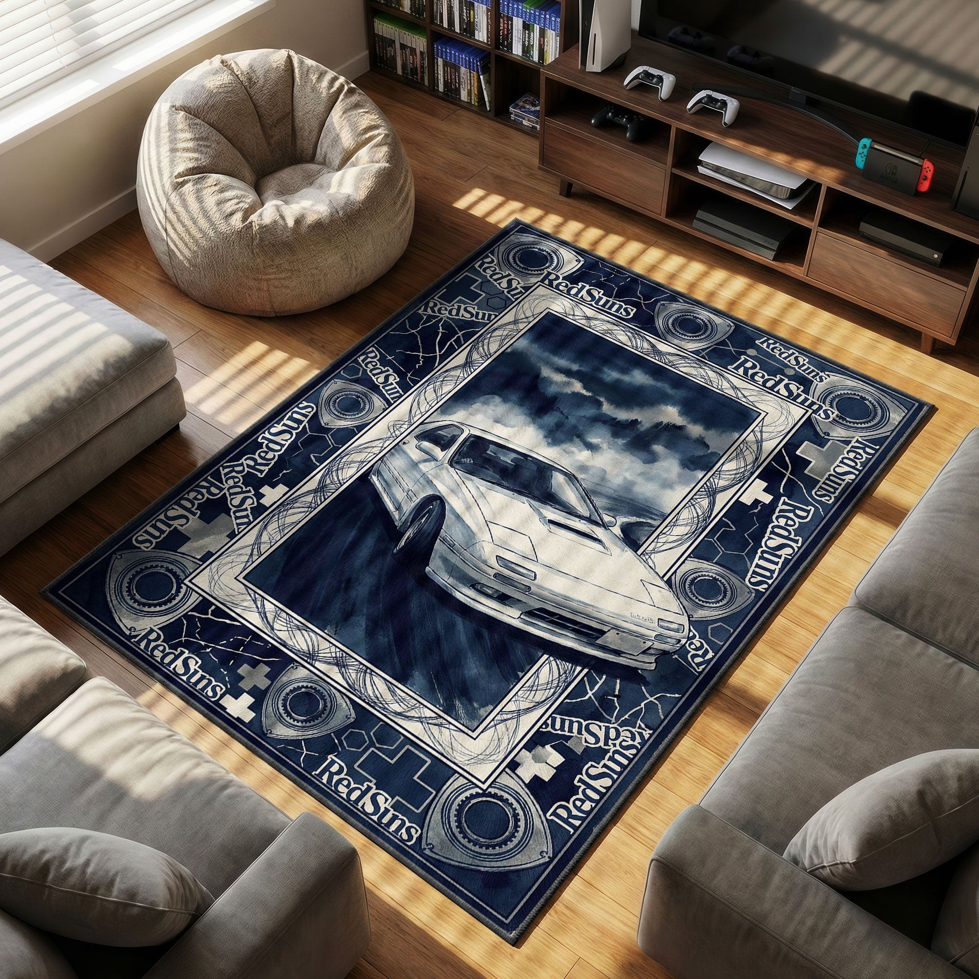 Ryosuke FC3S RedSuns Drift Teppich - Initial D Stuhlunterlage