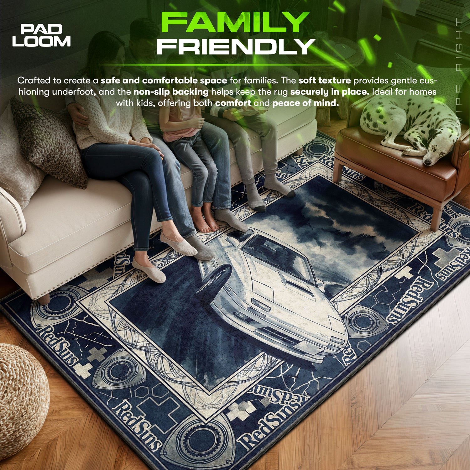 Ryosuke FC3S RedSuns Drift Teppich - Initial D Stuhlunterlage