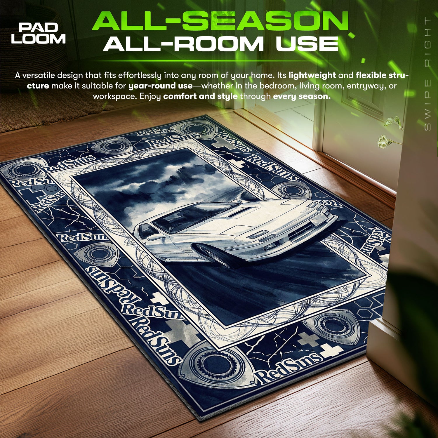 Ryosuke FC3S RedSuns Drift Teppich - Initial D Stuhlunterlage