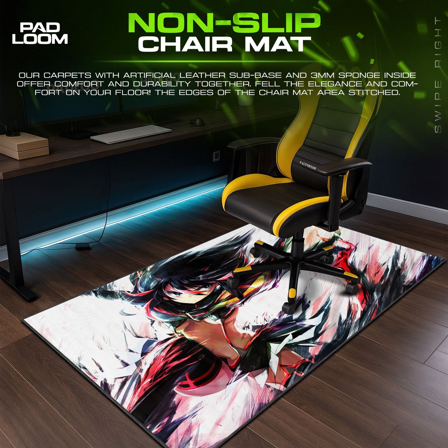 Ryuko Matoi Mouse Pad - Rebel Alliance Anime Desk Mat Padloom