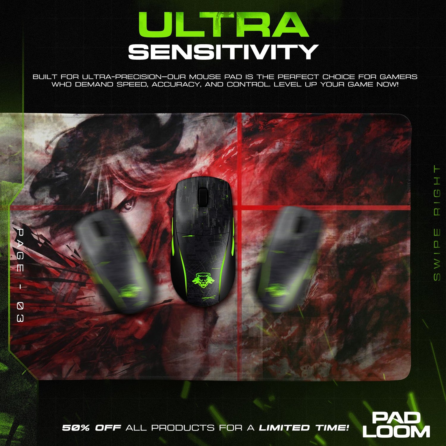 Ryuko Matoi Mouse Pad - Scissor Rage Anime Desk Mat Padloom