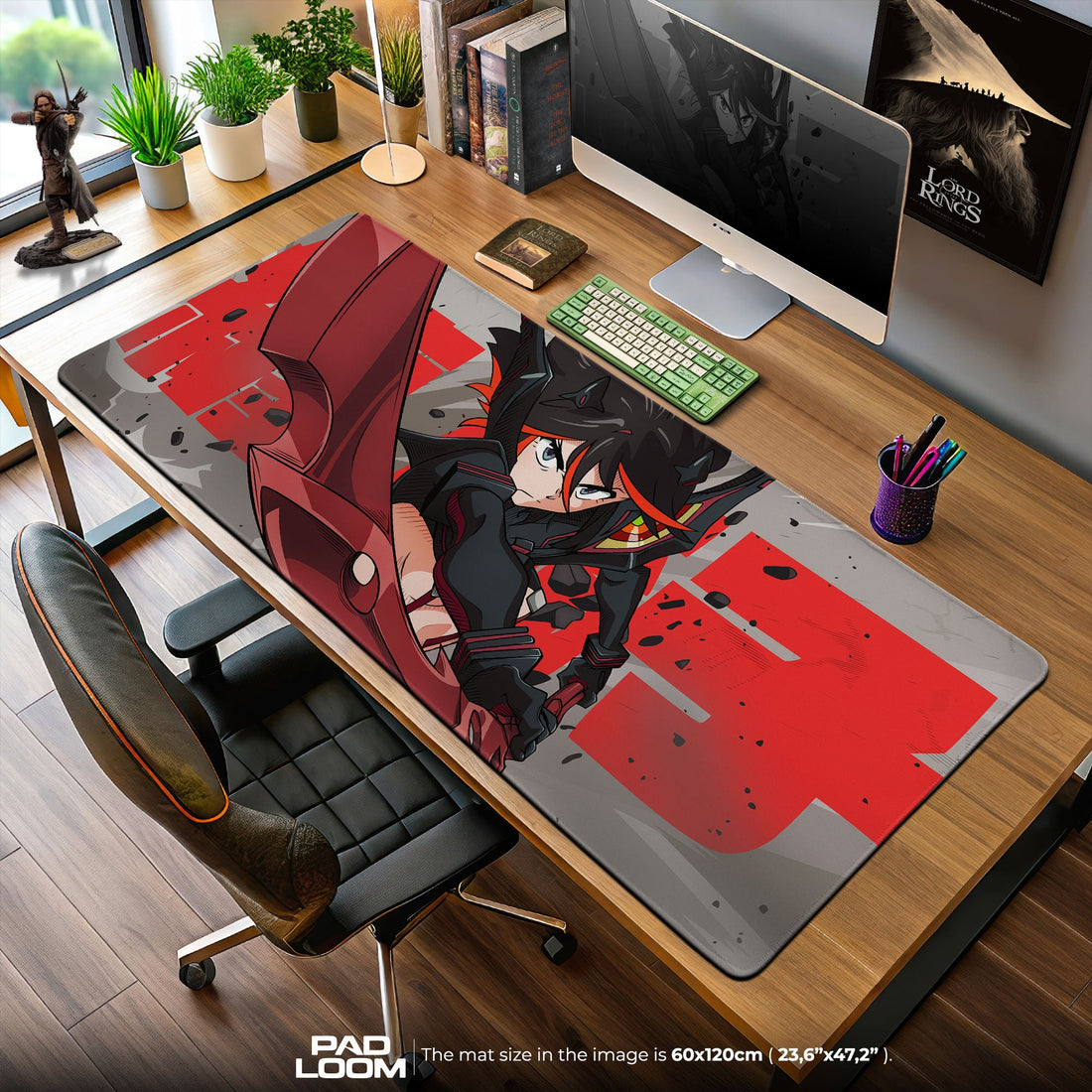 Ryuko Matoi Mouse Pad - Scissor Rage Anime Desk Mat Padloom