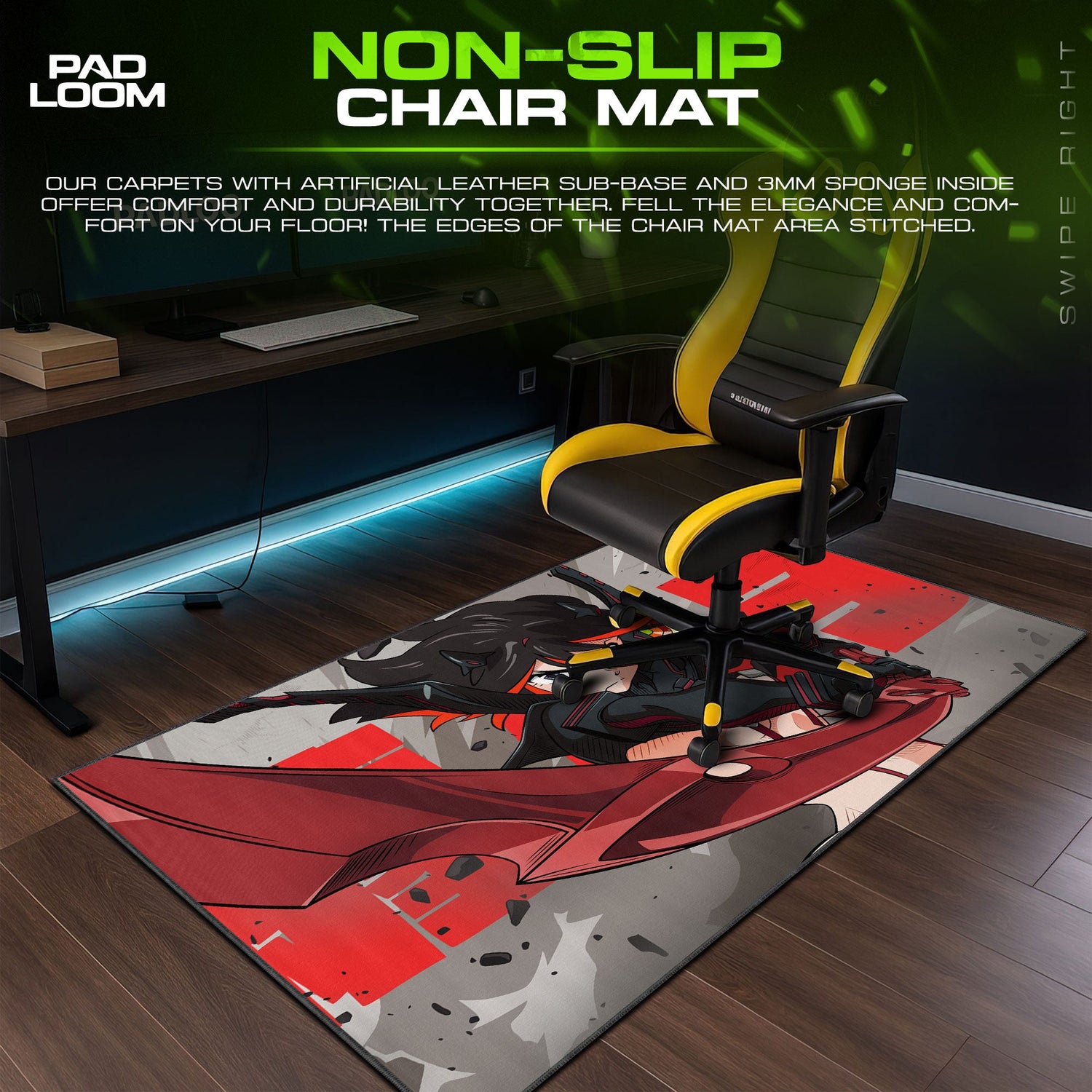 Ryuko Matoi Mouse Pad - Scissor Rage Anime Desk Mat Padloom