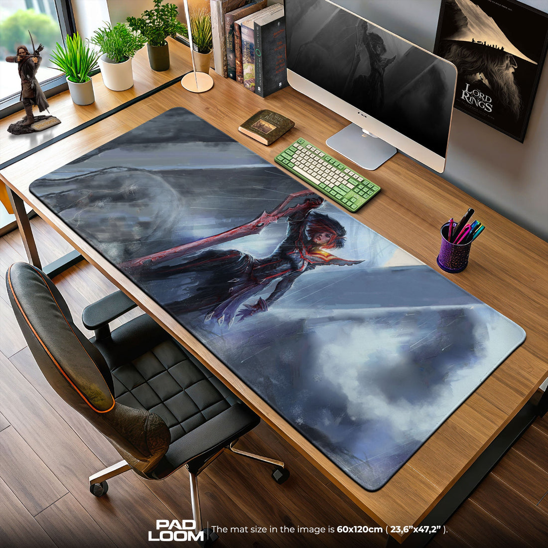 Ryuko Matoi Mouse Pad - Storm Fury Anime Desk Mat Padloom