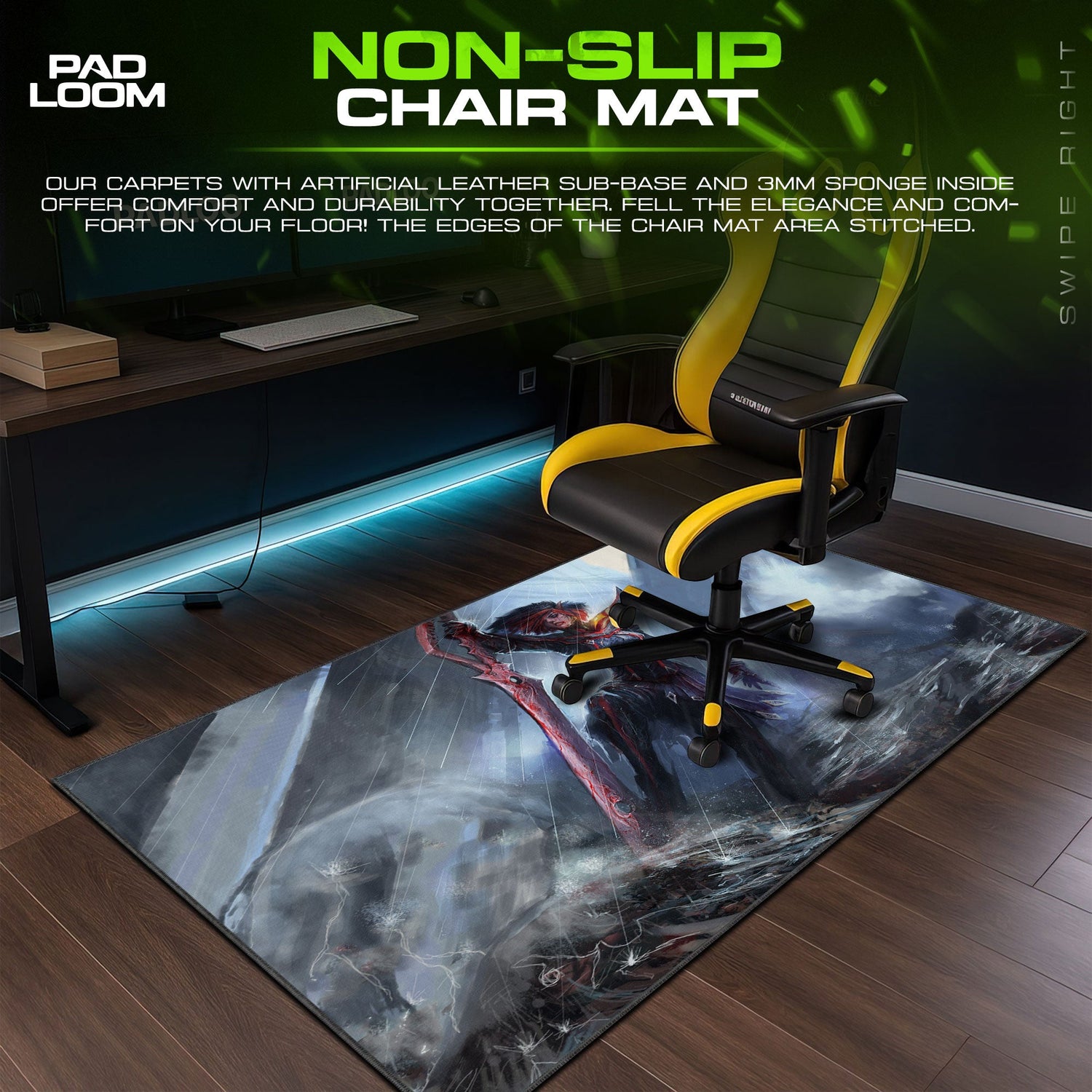 Ryuko Matoi Mouse Pad - Storm Fury Anime Desk Mat Padloom