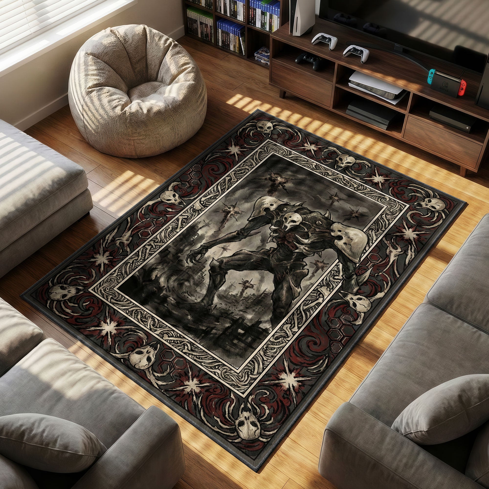 Third Angel themed area rug for home decor fans