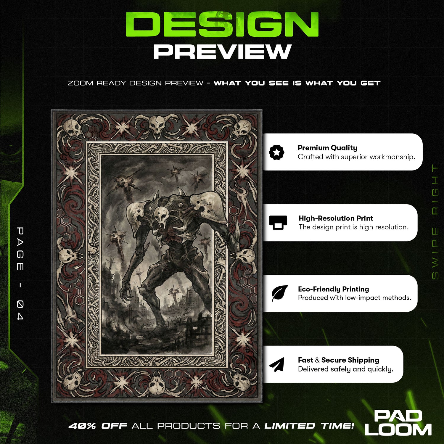 Chair character design printed on rug