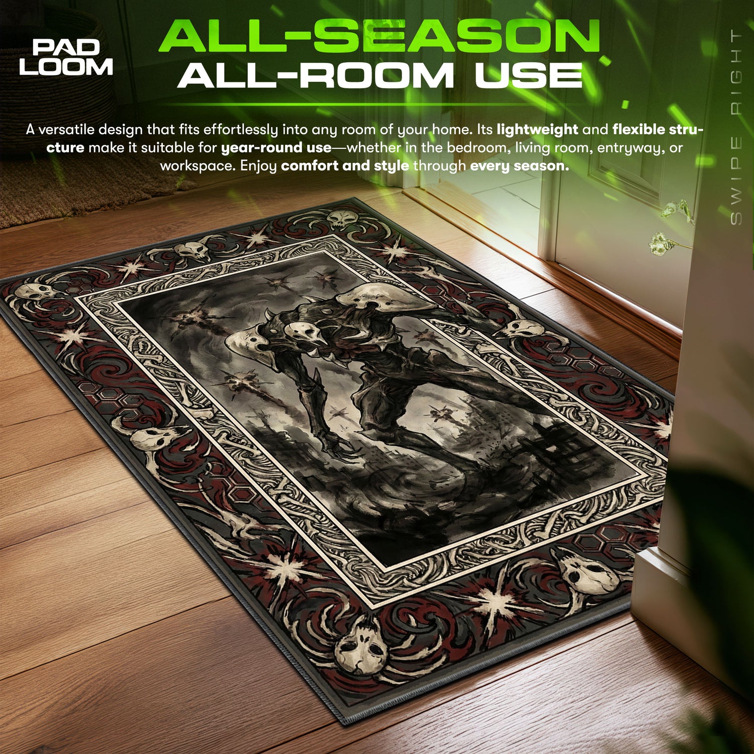 Third Angel Apocalypse Evangelion Chair fan rug — premium quality print