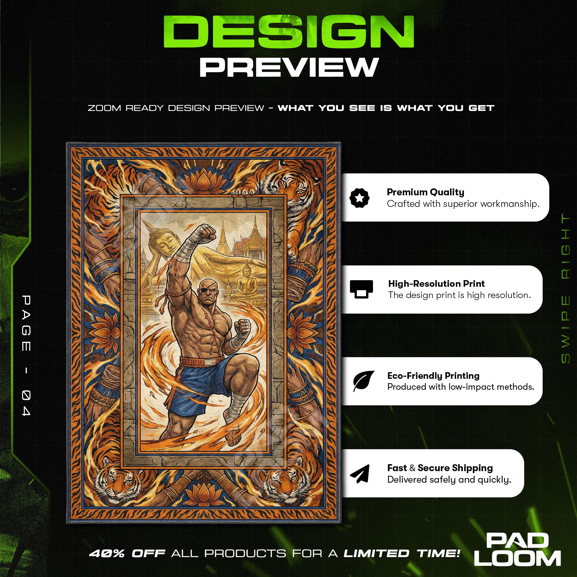 Chair character design printed on rug
