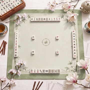 Sage Bamboo Grove Mahjong Mat - Mah Jongg Mat